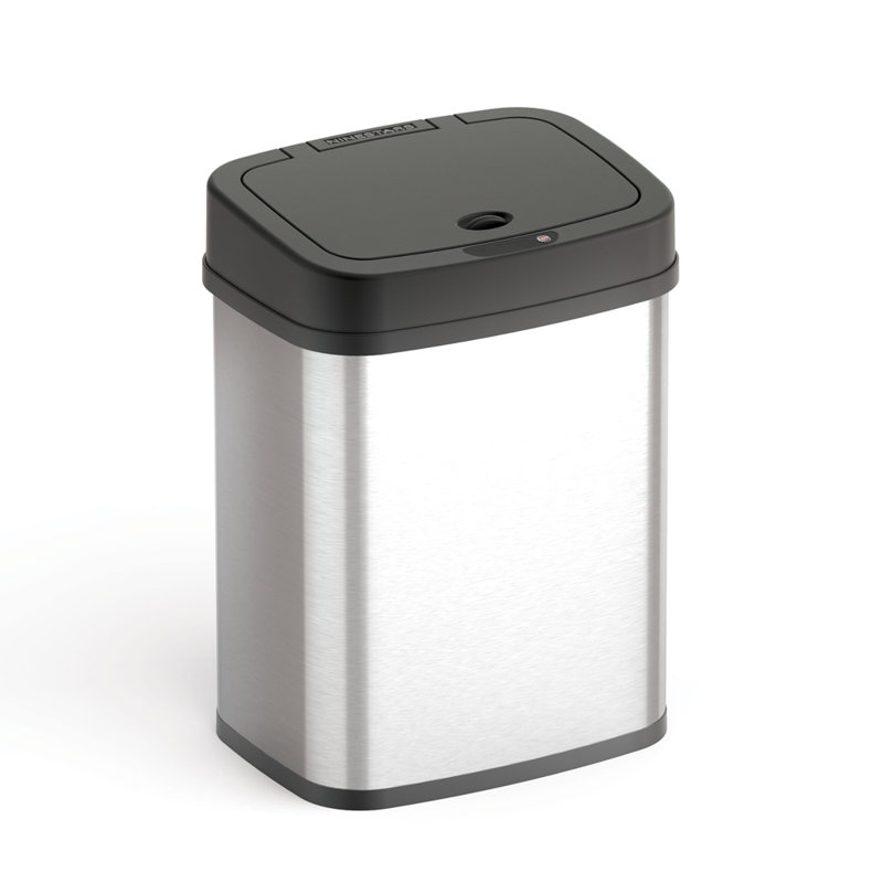 Poubelle à capteur de mouvement en acier inoxydable Nine Stars 3,2 gallons