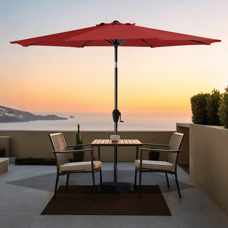  Parasol d'extérieur 90 po, Rouge