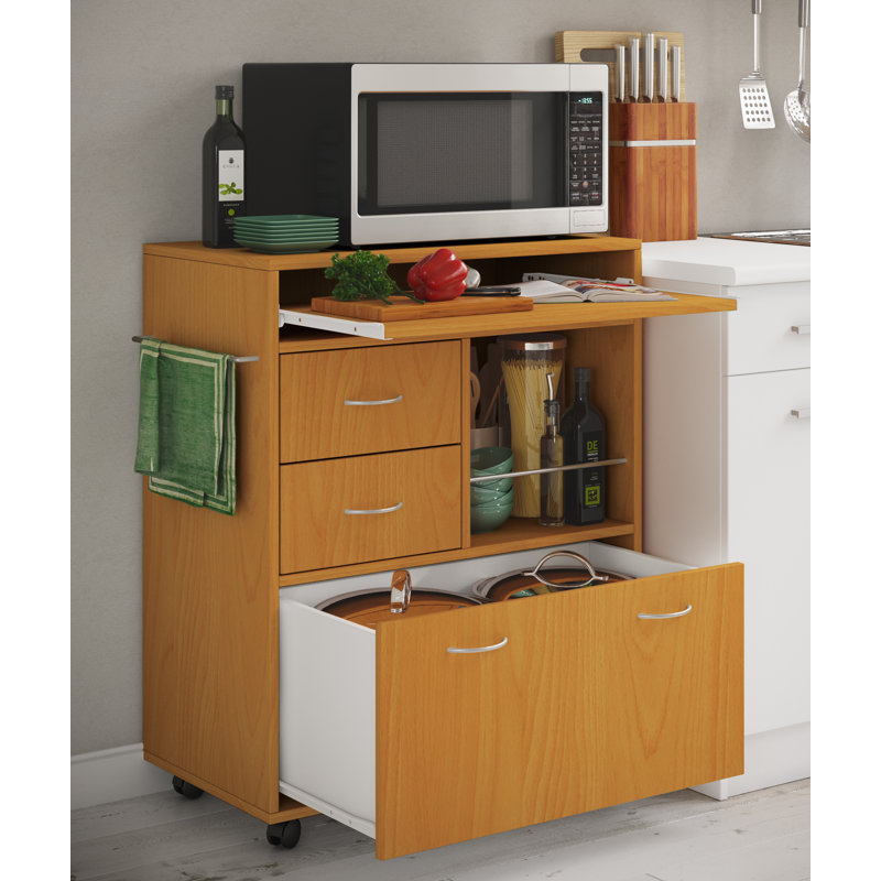 Quintine Wood Kitchen Cart, Beech