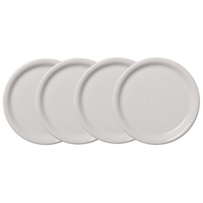Fiesta White Bistro Coupe 10 1/2 Inch Dinner Plate, Set Of 4