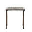 2 pièces Tables de bout en fonte d'aluminium - Kd 18 "H Cuivre vieilli plateau de table avec bordure moulée et tissé pour la table d'appoint extérieure