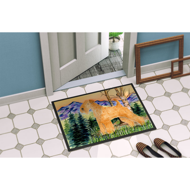 Tapis de porte d’intérieur anti-dérapant Landreneau, Rectangle 1 pi 6 po x 2 pi 3 po