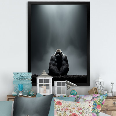 Gorille solitude, reproduction d'art sur toile