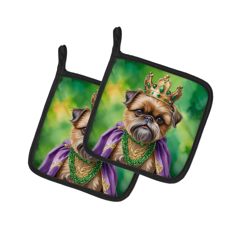 Paire de poignées Brussels Griffon King of Mardi Gras