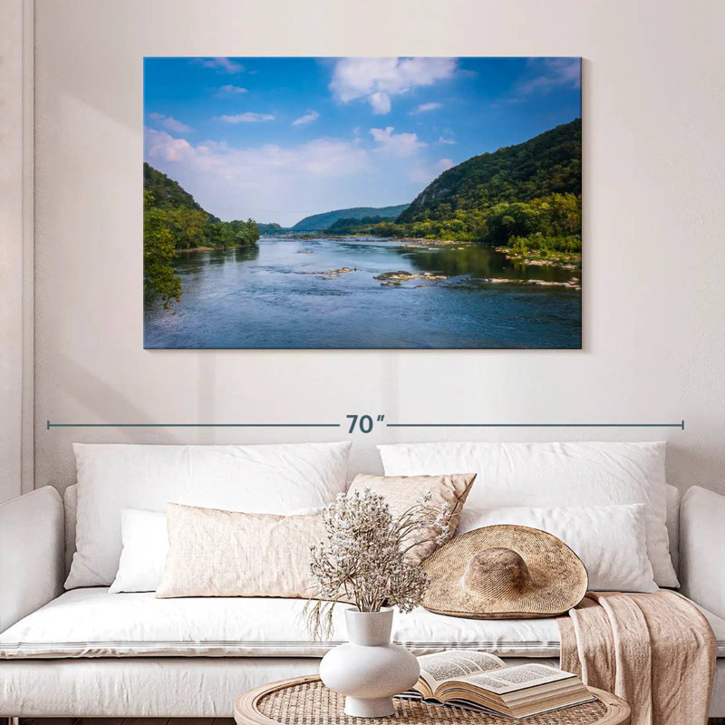Vue dégagée de la rivière Alomac Potomac, H 32 po x l 48 po