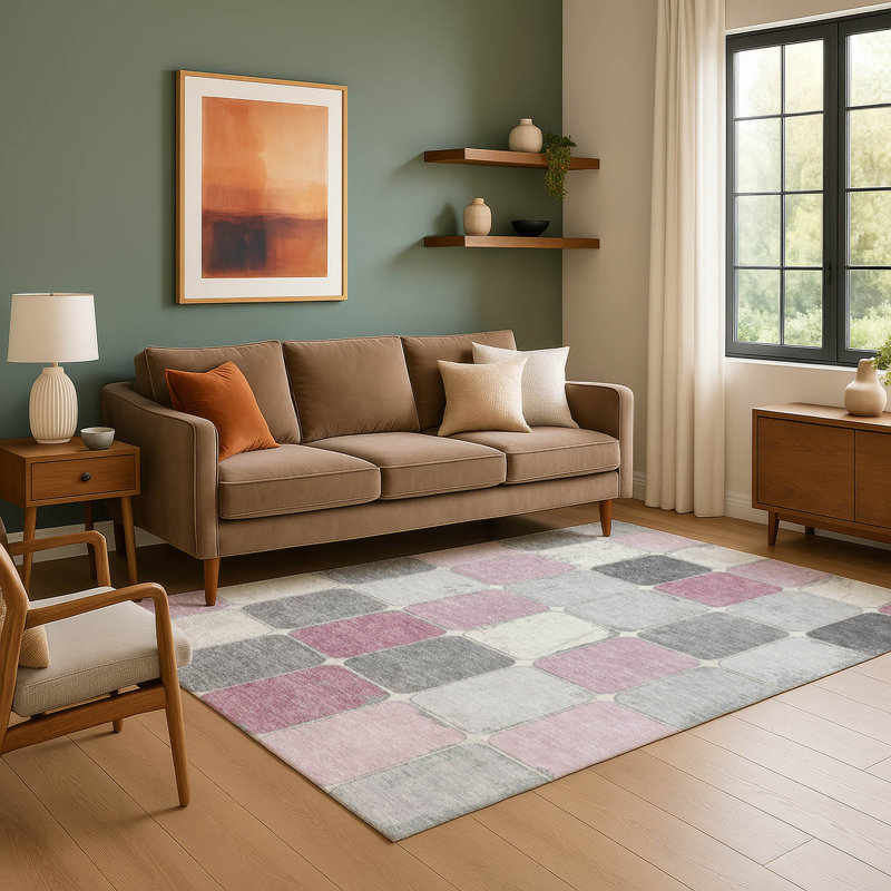 Premium Machine Washable Tiana Geometric Rug, Rectangle 10' x 14'