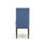 Ensemble de table de salle à manger 5 pièces comprenant une table de cuisine ronde avec piédestal et 4 chaises de salle à manger Parson en tissu de couleur bleue, cappuccino de 42 po x 42 po-335537862-335537861