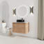 Meuble-lavabo mural moderne avec lavabo d'art en céramique et 2 portes à fermeture douce-947149719