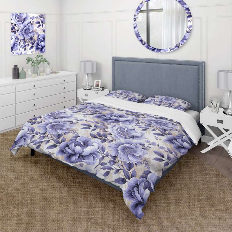 Ensemble de housse de couette Nwamah, Housse de couette pour grand lit et 2 taies décor