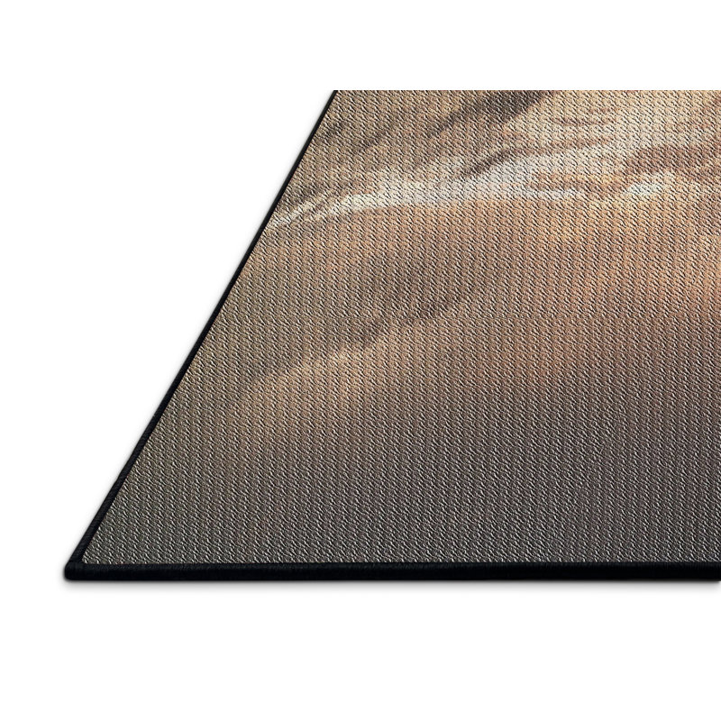 Tapis gris/zone noire à motifs, Rectangle 8 pi x 10 pi