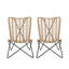 Chaises d'appoint d'extérieur (ensemble de 2) - Finition en osier, capacité de 400 lb