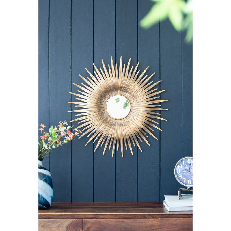 Miroir mural 28,3 "In Retro Design Sunburst
