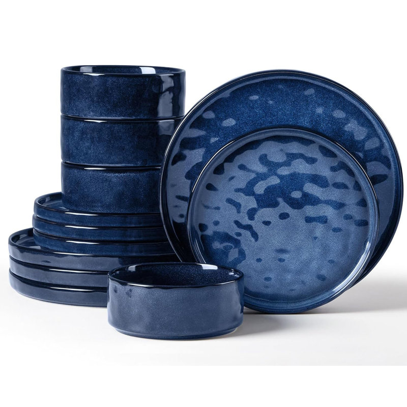 Stoneware Dinnerware - Service for 4, Nebulas Blue