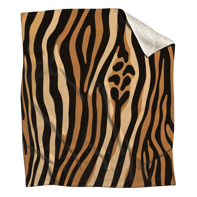 Couvertures à motif zébré, L 60 po x H 80 po