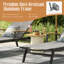 Ensemble de chaises longues de patio en aluminium avec tissu Phifertex et table d'appoint en teck