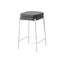 Tabouret de bar, hauteur de comptoir, ensemble de 2, cuisine, tissu gris, métal blanc, contemporain, moderne-636847919