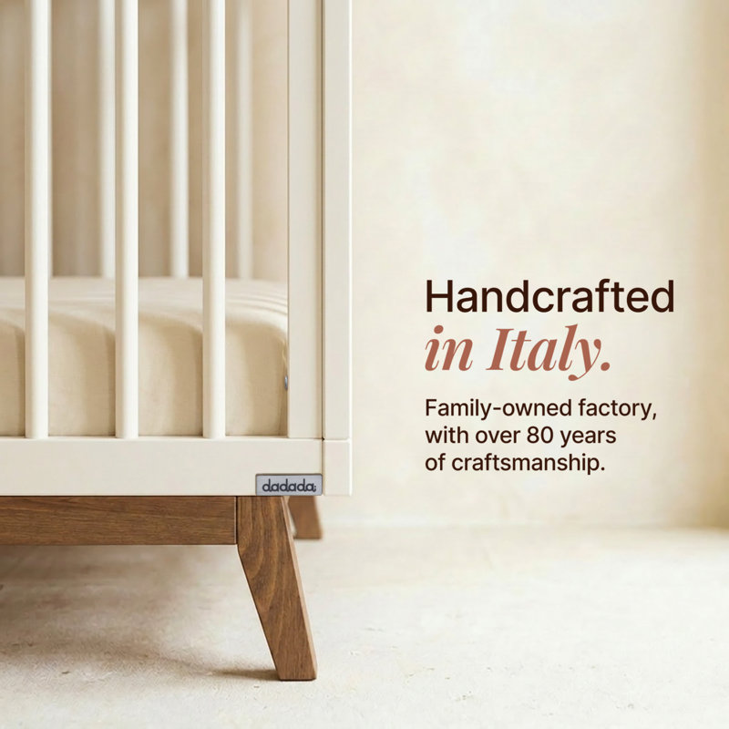 Soho 3-in-1 Convertible Crib, Almond Milk/Walnut