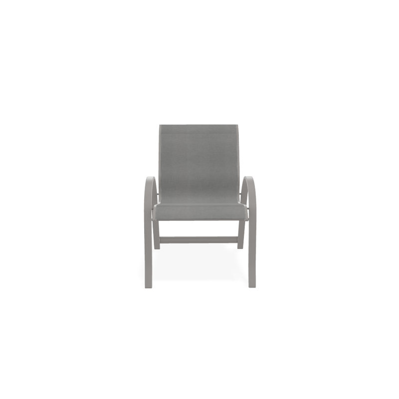 Aruba Stacking Patio Dining Armchair, Warm Gray