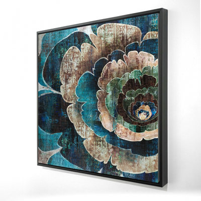 "Blue Flower Montage" sur toile