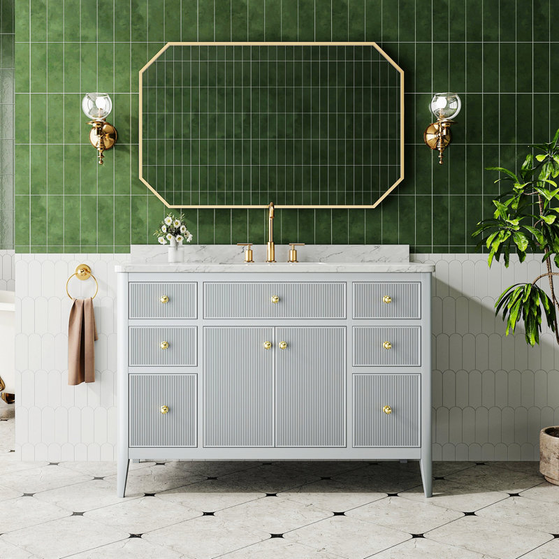 Meuble-lavabo autoportant avec lavabo simple