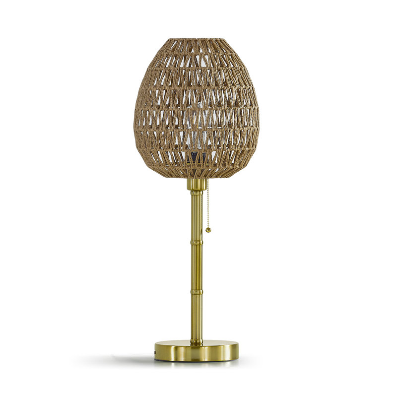 Lampe de table en métal Kuta, Laiton brossé