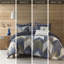 Édredon imprimé bleu marine - double / grand, coton avec bourre, 2 taies décoratives pour une aventure tranquille marine, coton, rembourrage, cachette accueillante-129125103-129125105
