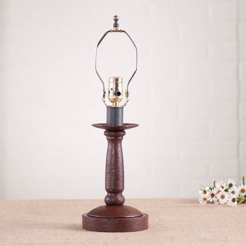 Kirk Solid Wood Lamp Base Lamp, Americana Red