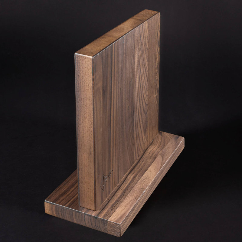 Black Walnut Hardwood Magnetic Knife Block