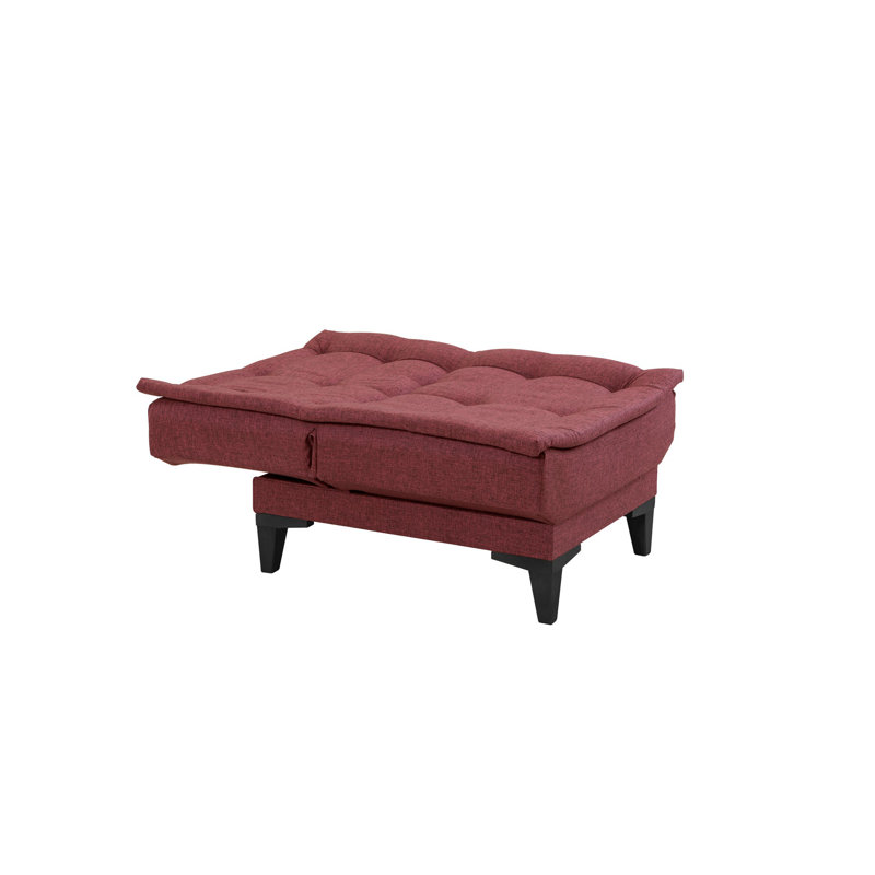 Markwich 3 Piece Fold Out Sofa Set, Claret Red