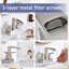 Robinet de lavabo de salle de bain en laiton durable, nickel brossé, conception moderne à deux poignées
