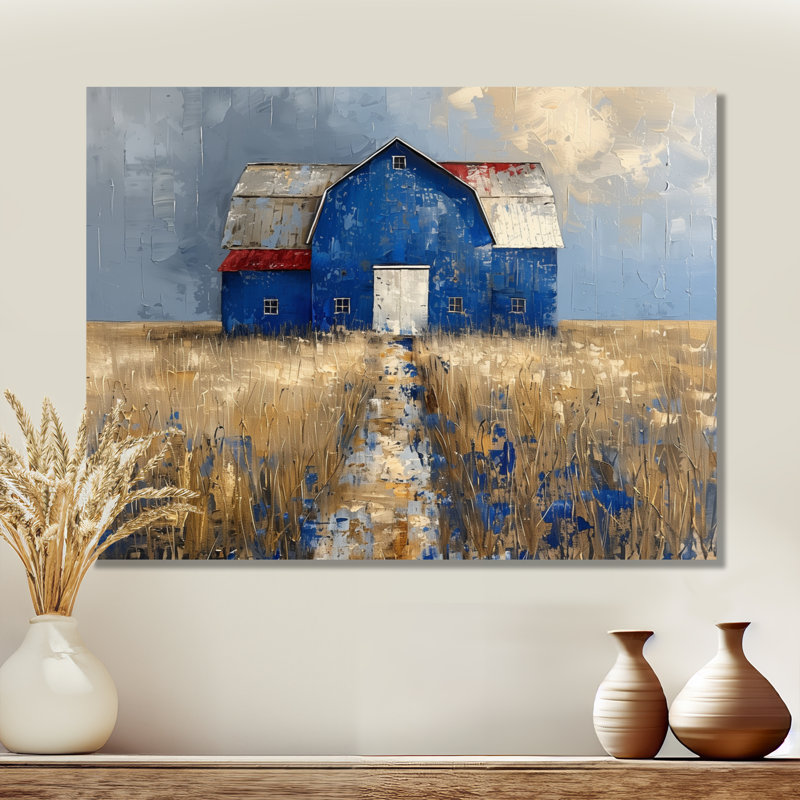 Lovell - Barn Wall Art Living Room, H 16 po x l 32 po x P 1 po, Toile tendue
