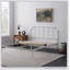 Edenbrook, Metal Platform Bed With Rectangular Vertical Bar Headboard And Scooped Accents