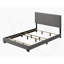 Grand lit en tissu gris clair Leandros-1078012710
