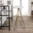 Trinity Modern 30" Round White & Gold Metal Backless Bar Stool with Hairpin Legs and Integrated Footrest for Kitchen Island & Home Bar-1781178120