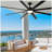 84-inch large black ceiling fan with remote control-1553934599