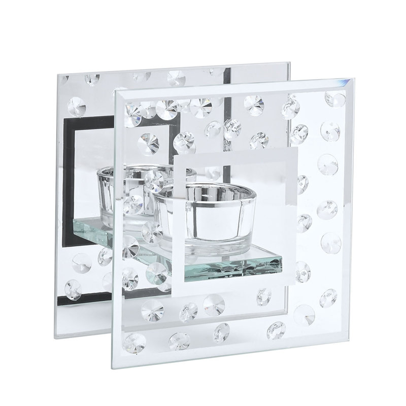 12Cm Glass Tabletop Votive Holder, 12" H x 12" W x 6.2" D, 1