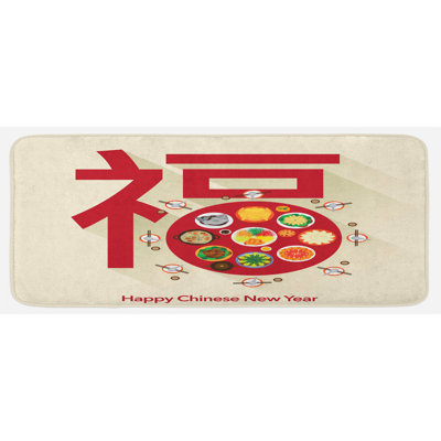 Eclectic Synthetic Kitchen Mat