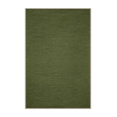 Machine Washable Solid Brown Area Rug