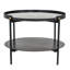 Table basse ronde moderne en métal peint en marbre noir