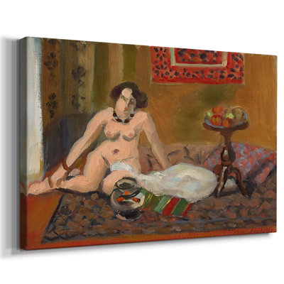 Nu assis avec une corbeille de fruits – Henri Matisse – Toile tendue sur châssis – vers les années 1920