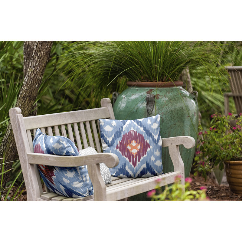 Housse et insert pour coussin carré Happy Hippy, Bleu / mauve, 16 po x 16 po