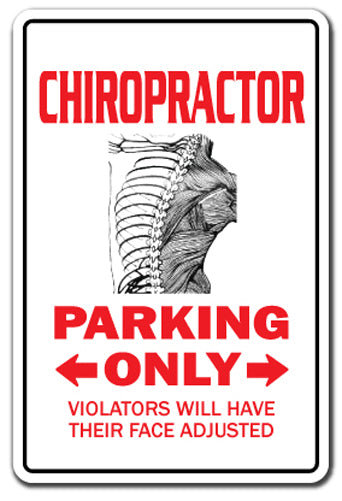 CHIROPRACTOR Decal Parking Back DC Adjustment Chiropractic