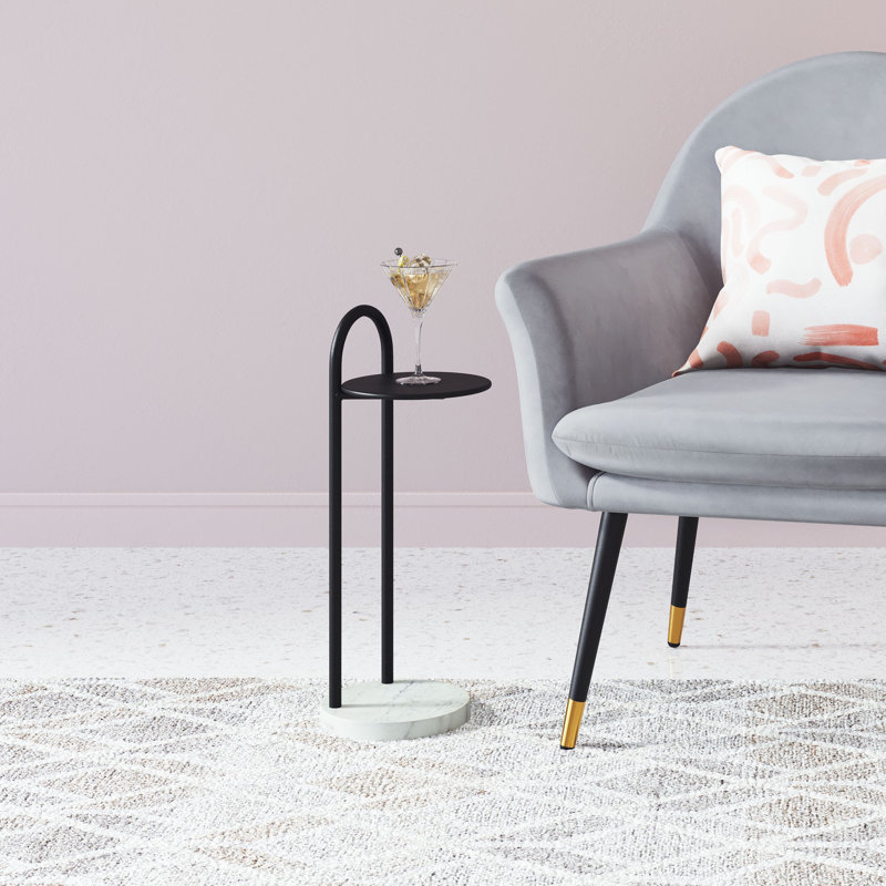 Table d'appoint Christian noir et blanc