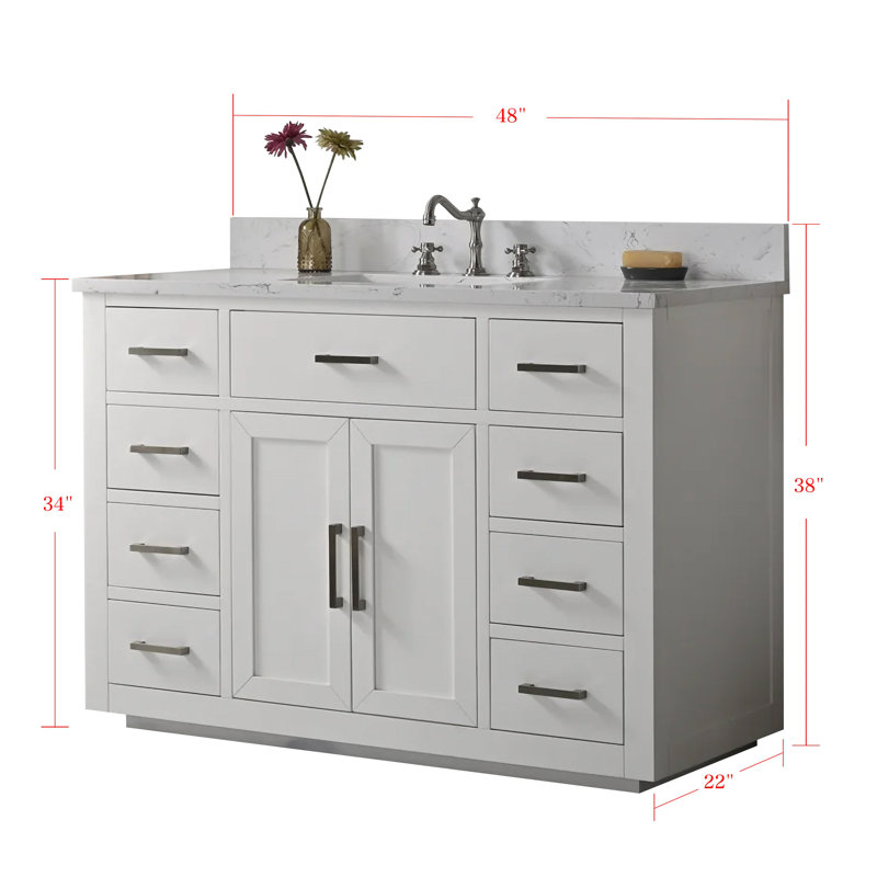 Ensemble de meuble-lavabo simple 48 po Ingalls, Blanc
