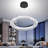 Dimmable Led 24" Ring Pendant Light Adjustable Round Crystal Chandelier Black