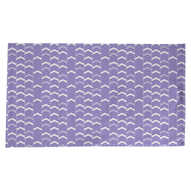 Nappe à chevrons à traits Stephenie, Mauve / blanc / gris