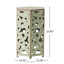Tables d'appoint, fer antique, motif complexe, sans assemblage, P 14,67 po X l 12,69 po H 22,18 po, 9,93 lb, de deux tables d'assemblage nécessaires, ornement, 2