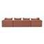 Tov Furniture Hangover Sedona Red Textured Fabric 145" Long Sofa-1708960718