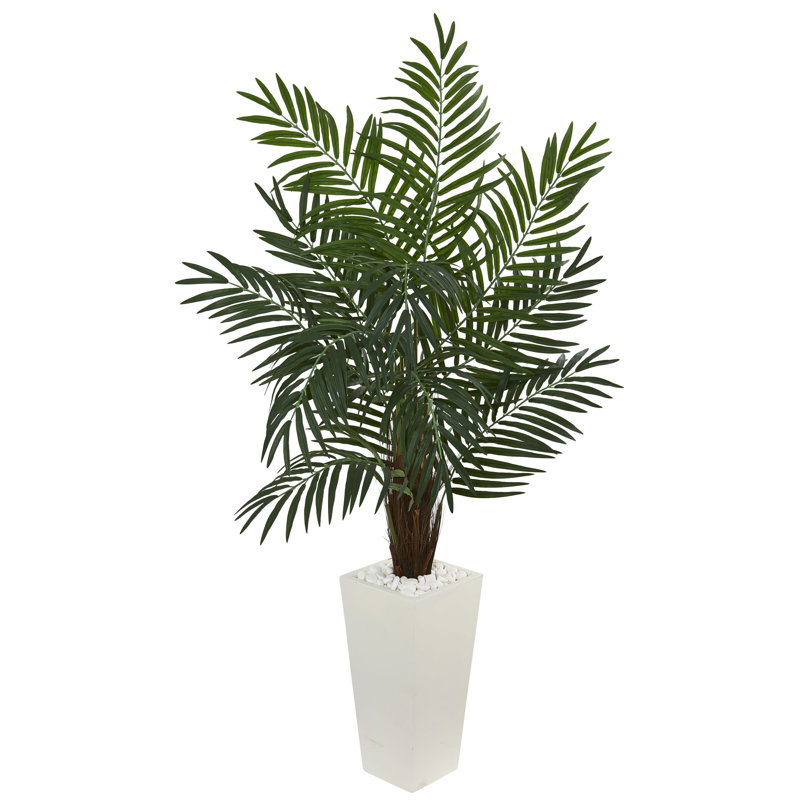 66'' Faux Palm Plant in Ceramic Planter