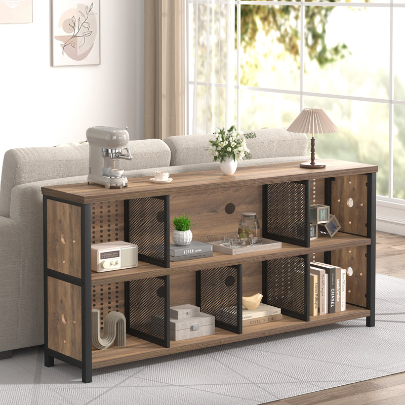 Bibliothèque standard H 30 "x l 63", Chêne rustique